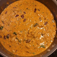 Photo doesn't do it justice but very good. Used a plant based carnitas in place of chicken and added a can of kidney beans.