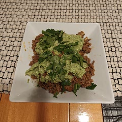 Much less cilantro needed, smaller red onion, more mushrooms. 