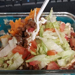 I didn't use ground beef,  I made a lentil taco filling recipe I found on here and it was GREAT!