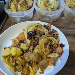 Really tasty combo, though my plating up didn't look quite so attractive 😂