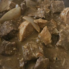 It was good. I mixed beef and chicken together to make it go farther. It's good. Tried making fufu to go with it. That's going to take several more tries to do. I cannot get it to firm up. So sticky. I gave up.