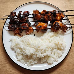 Used an oven to grill. Tasted good but we probably charred it too much 😆