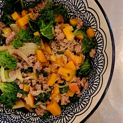 It was fine. I'm not sure I will make it again, or if I do, I will have to change it up. Next time, I might char the Kale and roast to squash 