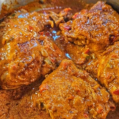 This recipe is well worth the effort. Right amount of heat without being too overpowering. The sauce was creamy, and the chicken was tender!