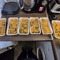 6 portions with rice for the freezer, very nice and reheats well