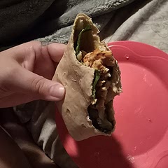 They forgot the Greek yogurt on the list, so make sure to grab some. I also used spinach instead of lettuce. 