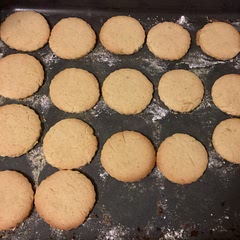 They were delicious but I would use less sugar next time but other than that they were really good and they were about 30 cookies so the original measurements make more than enough.