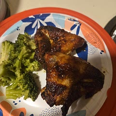 I put some Kinders Honey Hot BBQ sauce on it . Turned out great. 