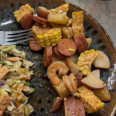 Good. Used leftover cooked potatoes. Cut corn and microwave with a damp paper towel. I used linguica for the sausage, it added a nice kick. 