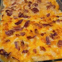 This was very good and my kids loved it! I added some Gouda cheese, topped it with bacon, and topped half with panko