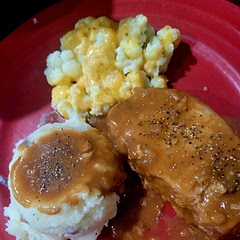Excellent! Served with homemade mashed potatoes and cheesy cauliflower. Next time will double the gravy recipe.
