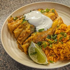 This enchilada recipe is amazing. I love that the sauce and meat mixture are made from scratch. I will probably half the salt amount next time I make it.