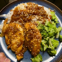 I added chili pepper flakes and sesame seeds to top it off. I like things spicy. It was very tasty... I can't wait for my husband to try some. Had so much flavor and was nicely crisp. 