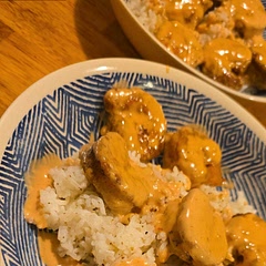 Make sure coconut oil is hot each round.
When using larger shrimp, less "breading" is needed. Do NOT use avocado mayo, it's too strong! Watch ketchup amount as well.