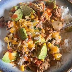 Served on jasmine rice and added spinach and corn. Very good!