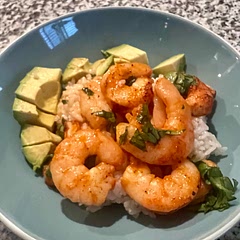 Added avocado to counter the spicy. Delicious :)