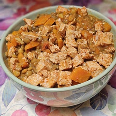 Me gustó la combinación de lentejas y tofu, nunca la había probado, quedó deli