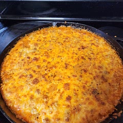 I actually broiled the top, so you get that crunchy cheese. Pleasantly pleased!