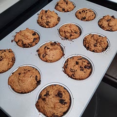 Muffins came out very tasty. I added extra raisins and seasoning (cinnamon, nutmeg, cloves). The seasonings arnt noticable so might not need them. Texture reminds me of cornbeard.