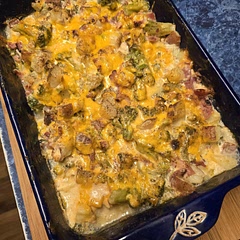The only change I did was add a few cubed potatoes. 