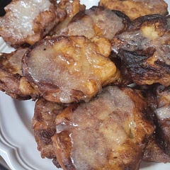They were greasier than I prefer. But they tasted good, and I liked the applesauce glaze.