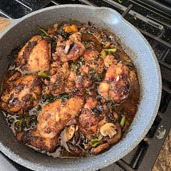 This is a quick and easy dish to make. I also added a little honey to mine to give it a little sweet with the spice. One other thing, I used kale instead of the green beans because it was on hand. Otherwise, another wonderful dish in the books.