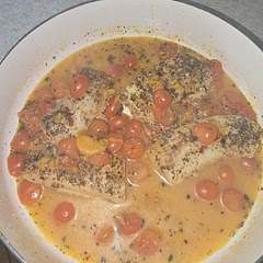 I had nice filets of Cod and made a lil extra spicy
