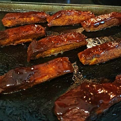 I did a bbq spice rub from allrecipes for the seasoning then everything else as normal. Mine were rather small so I only did the 20 minutes after adding the bbq sauce on top.