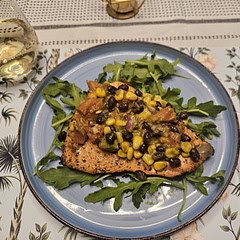 Didn't have any white fish, used rainbow trout instead 
