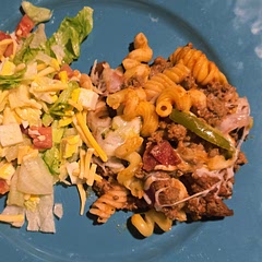 Substituted venison for beef and omitted the sausage.  It was good, but it needed more seasoning.  Next time, I'll skip the baking part and make it on the stove top only.  I think it will be less dry.