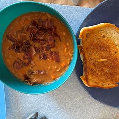 Very good, made grilled cheese to go with it.