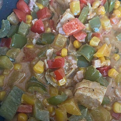 Go easy on the Cajun seasoning as household like less spicy food. Used leftovers with scrambled eggs the next day - yummers