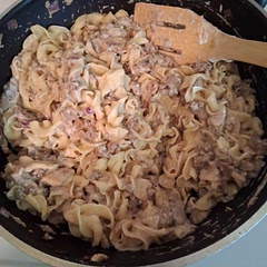 I love beef stroganoff! It's a comfort food that I can't put down.  I was going to use cream of mushroom soup, but changed my mind. Creamy and delicious!  Will make again!