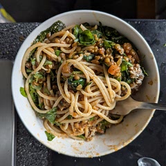I added spinach at the end for more protein.