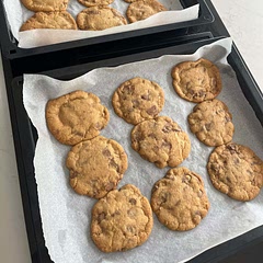 Added more chocolate chips. Very easy! 12 mins max. Will bake for 10 next time for extra chewiness