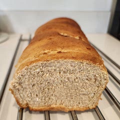 I've been searching for a honey wheat sandwich bread recipe for years and this is it! Next time I'll brush with less honey. The texture was perfect.
