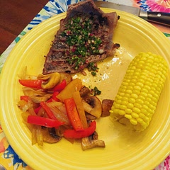 I'm trying to eat more low carb so this recipe fit into my plans great. The Chimichurri sauce was easy to make and the rub for the steak was spot on. I just paired it with sautéed peppers, mushrooms and onions and 1/2 an ear of corn. Viola! 