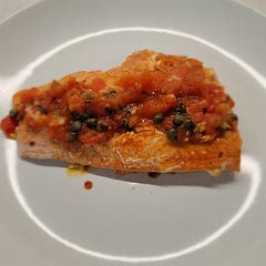 The sauce turned out nicely! It would have been good to know that it took three times as long to make the sauce as it did to make the salmon. The directions could have been a little more clear.