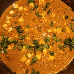 Very delicious. I don't think I altered anything other than throwing 1 hot pepper into the tomato slurry. Served with Naan. Very filling as well.