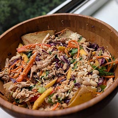 Omg yes! I am so happy, I'm loving this! I did boil the chicken in veggie bouillon and marinated after. Prepped the salad, added mango, spinach and sauteed tofu. Thank you for this! 
