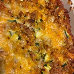 I be perfectly honest I didn’t follow the meatball method. If I did I would definitely add one or two eggs to this. So just cooked the turkey as is with all the ingredients and put that on top of sauces biscuits. The one thing I might change next time is add a little onion soup mix.