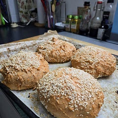 This is a favourite recipe of mine for bread. I have left the oil out as I don't know why it needs it. 