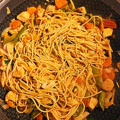 Great recipe and very versatile. Did toasted sesame oil over hossin 