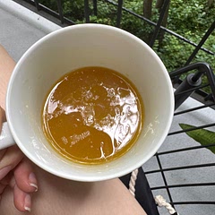 Chicken feet for the win for a gelatinous giggly broth. I added carrots, onion, ginger, garlic, fresh herbs, 2 chicken carcasses and only 8 feet, then after I strained it added juice of two lemons and salt. Delish!