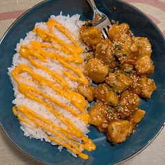 Super good some things to note, too much honey i thought it would be too sweet so i reduced the amount, added a little more soy sauce, added a pinch of cornstarch to make the sauce thicker, garnished with sesame seeds and chives. My husband loved it. He went for seconds and we had no leftovers. If you are looking for a slightly bigger portion size for two, make this and measure 1 cup of rice. its perfect 