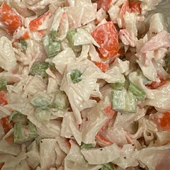 Used imitation crab meat. Added some celery seed.