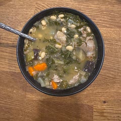 We added extra ground turkey and eggplant. It was super hearty, savory and filling.
