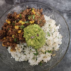 Add corn and black beans for my husband and kids