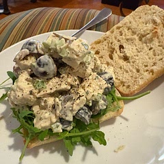 This is the chicken salad of your dreams…the grapes, the herbs, and arugula. Incredible!