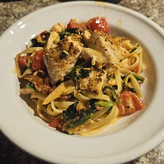 Needed a little more balance to the sauce with the oiliness of the salmon so I added tomato paste. Used rosemary and a little chili flakes to suit my taste. Good with gluten free linguine. 